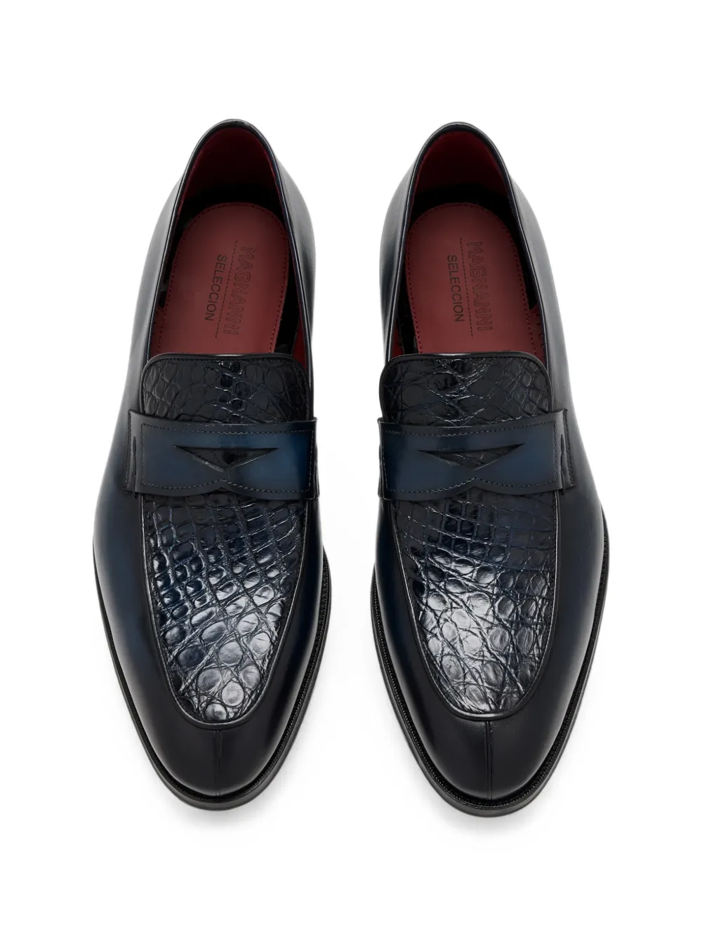 Magnanni croc-effect loafers Blauw