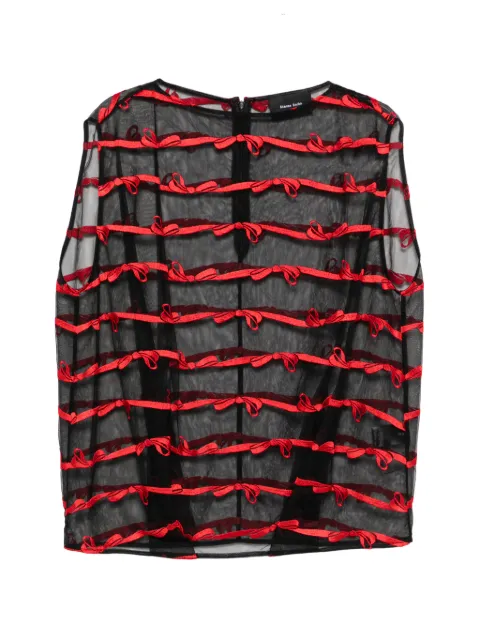 Simone Rocha bow-embroidered mesh top