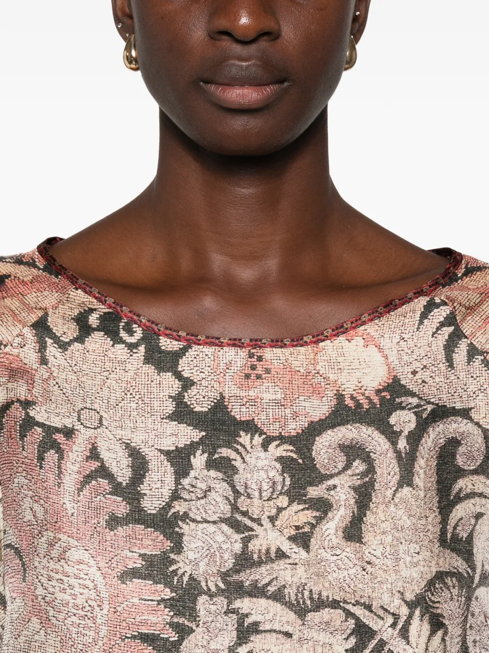 Pierre-Louis Mascia Top met bloemenprint Beige