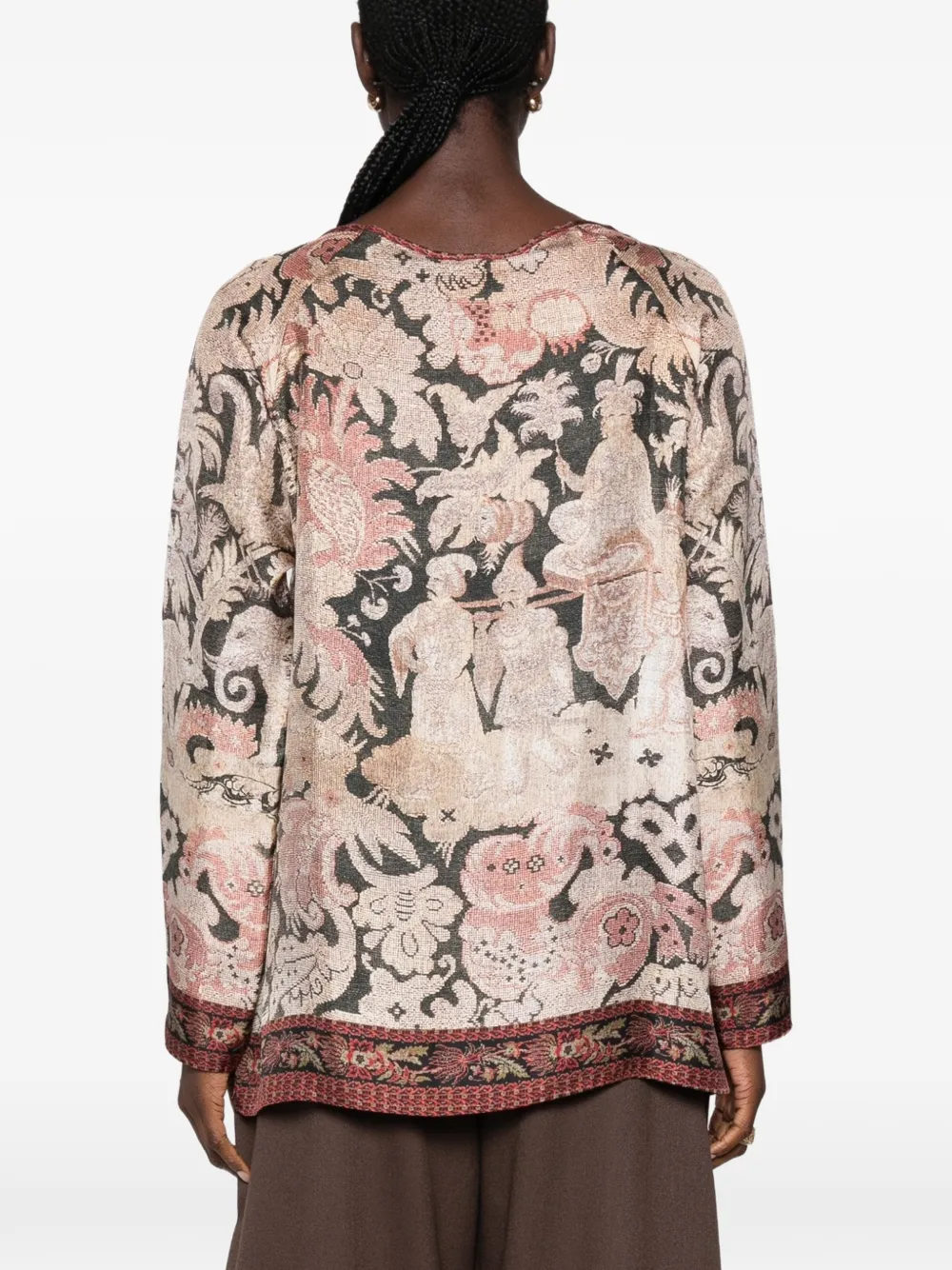 Pierre-Louis Mascia Top met bloemenprint Beige