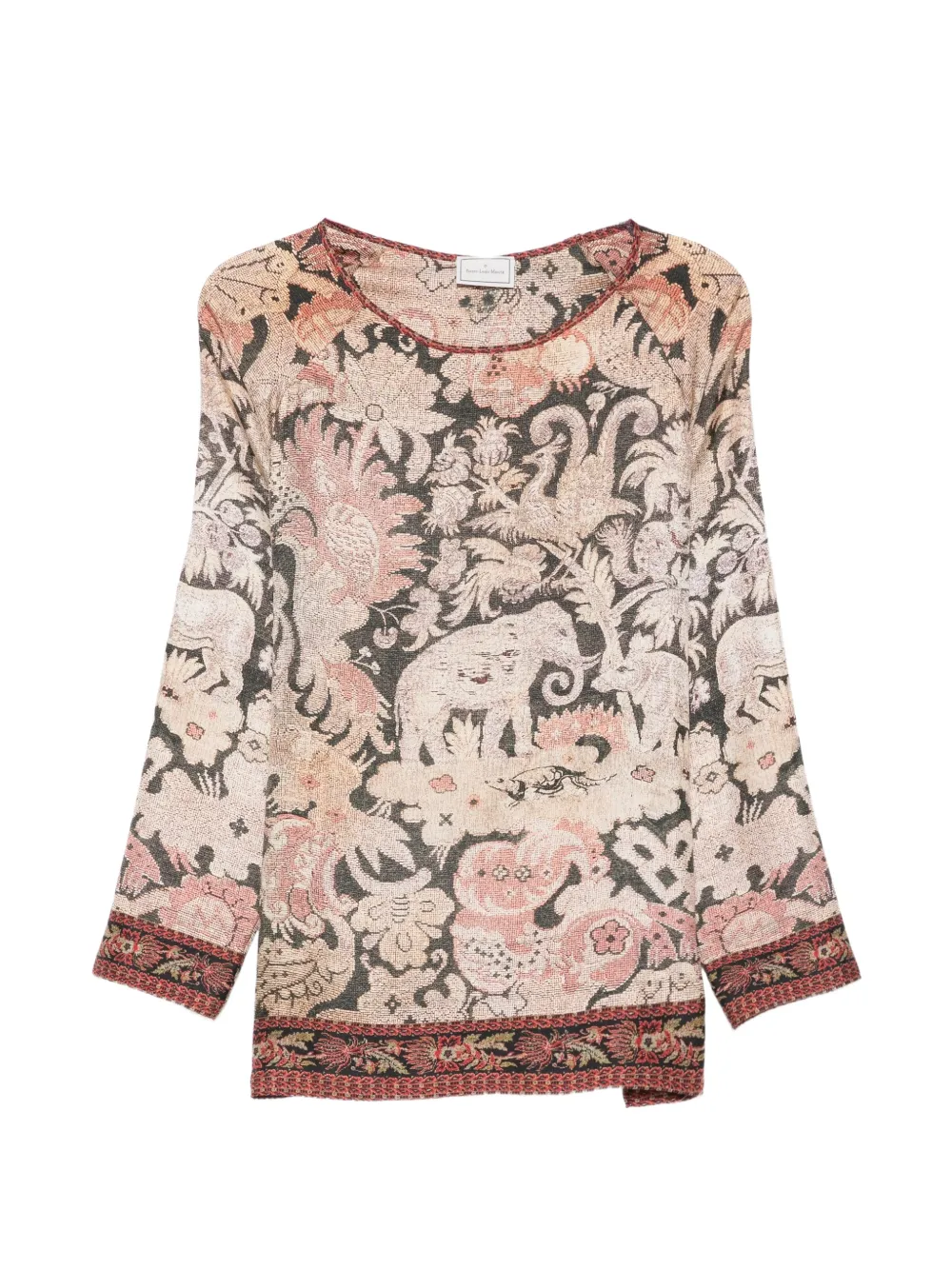Pierre-Louis Mascia floral-print silk top - Toni neutri