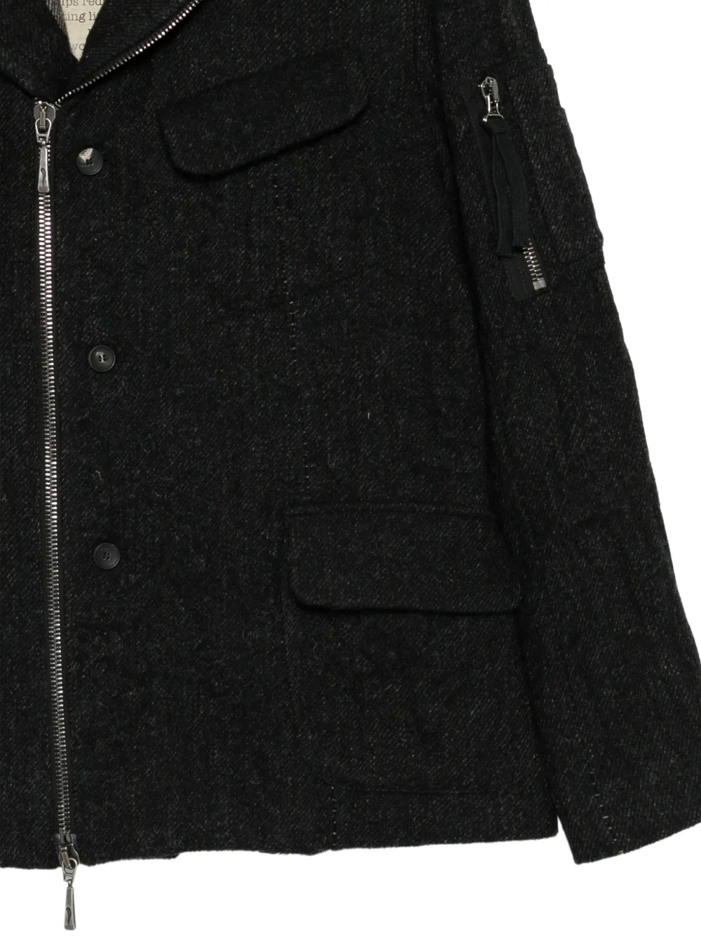 Masnada zip-detail panelled jacket Grijs