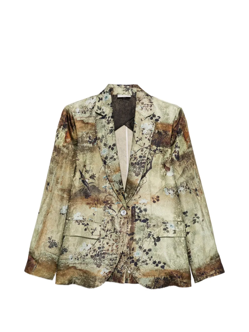Pierre-Louis Mascia jacquard-woven floral-print jacket - Verde