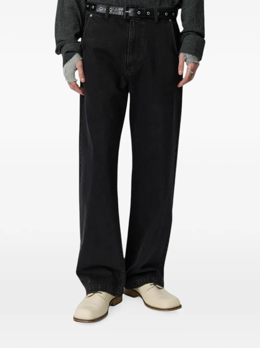 mfpen Katoenen straight jeans Zwart