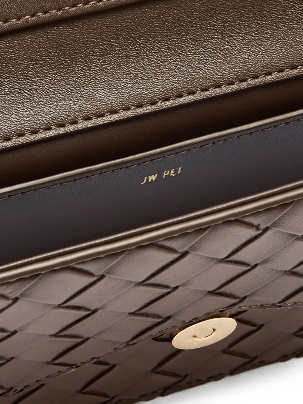 JW Pei Celeste geweven clutch Bruin