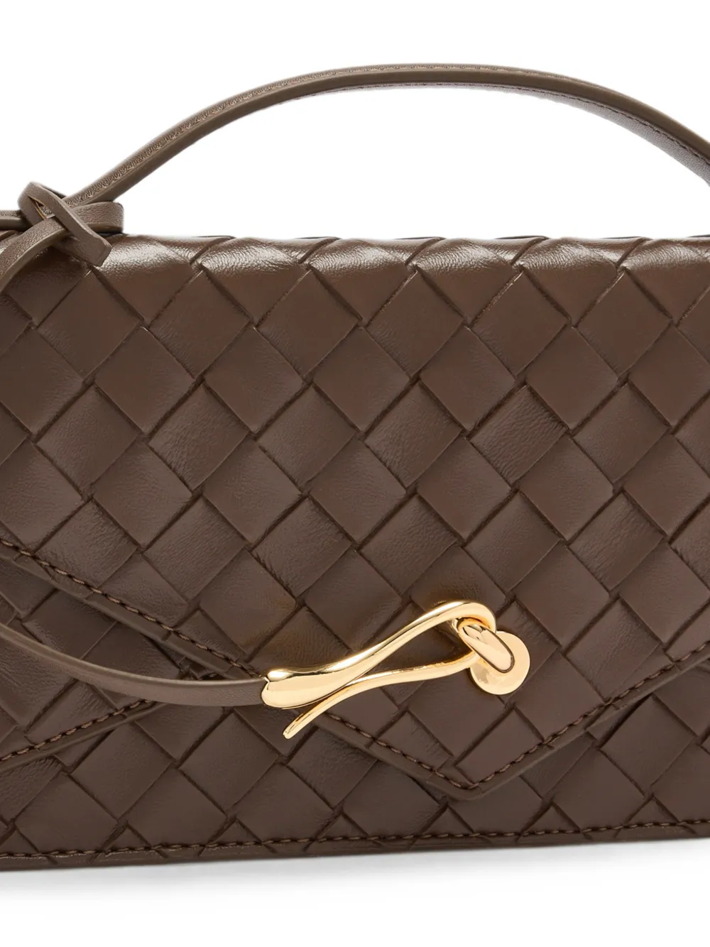 JW Pei Celeste geweven clutch Bruin