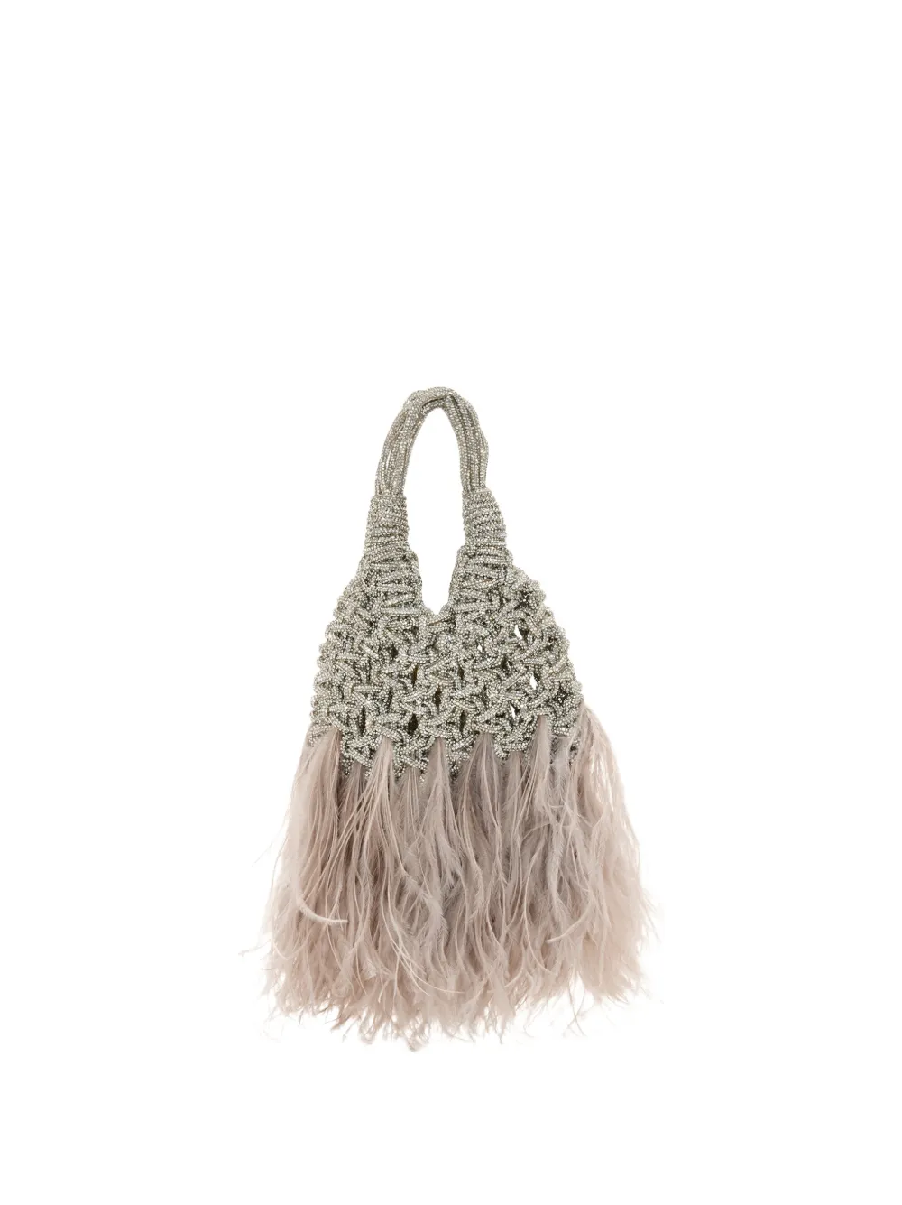 Hibourama mini Vannifique Plumes tote bag - Silver