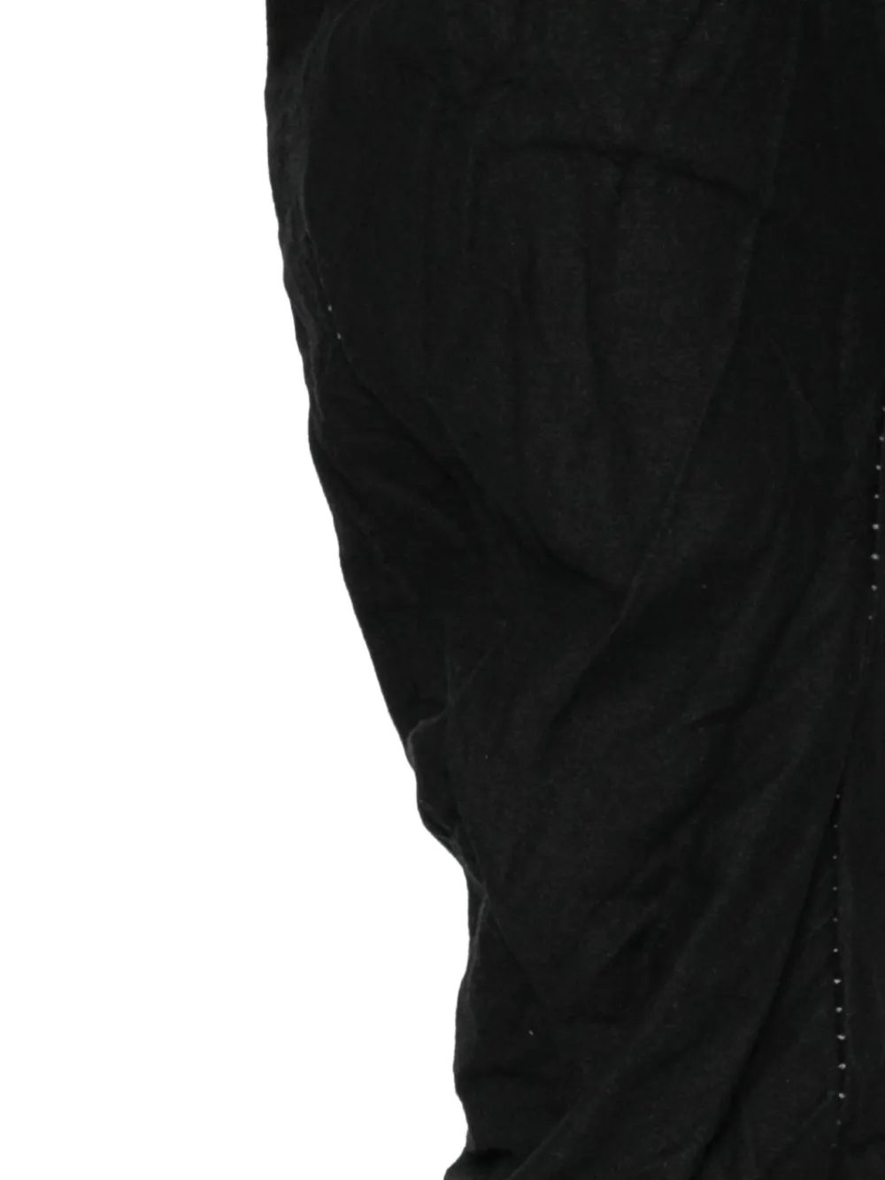 Masnada crinkled-finish tapered trousers Zwart