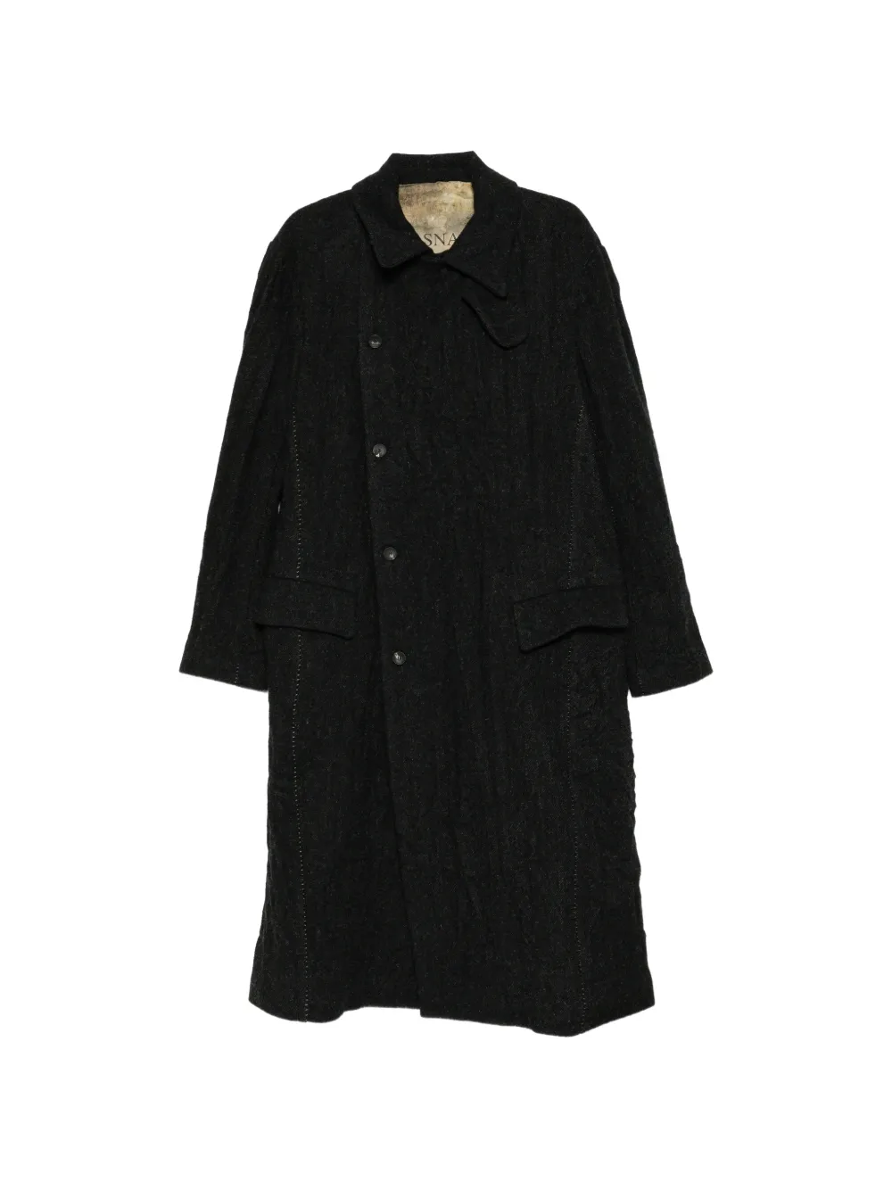Masnada button-fastening coat - Grey
