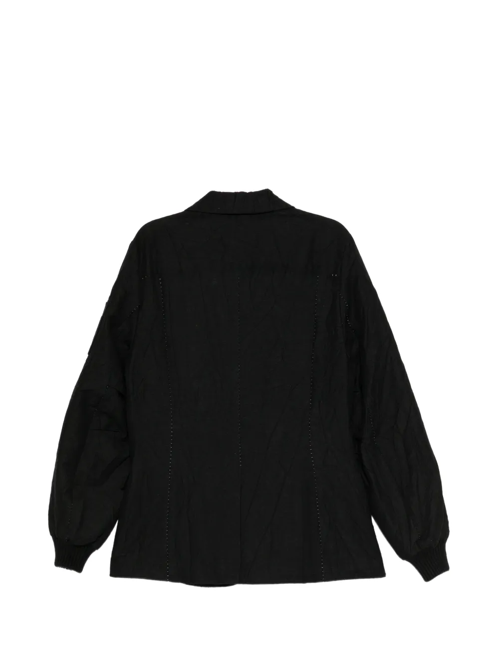 Masnada crinkled-effect blazer Zwart