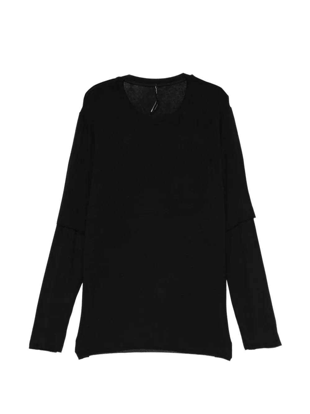 Masnada panelled long-sleeve T-shirt - Nero