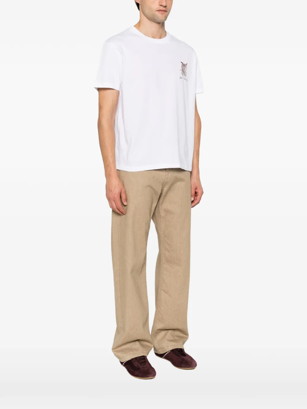 ETRO owl-print T-shirt Wit