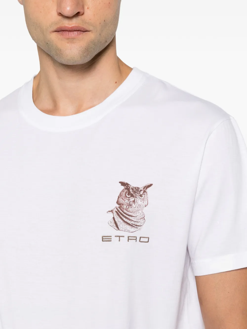 ETRO owl-print T-shirt Wit