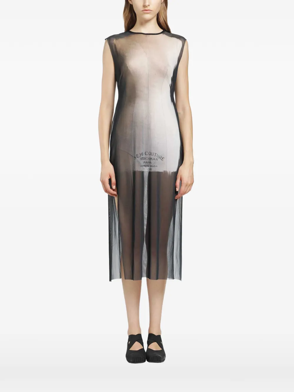 IA LONDON Semi Couture sheer dress