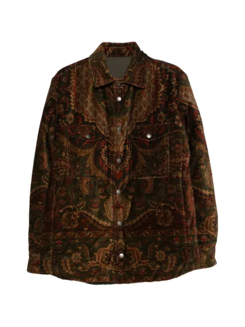 ETRO paisley-print corduroy padded jacket