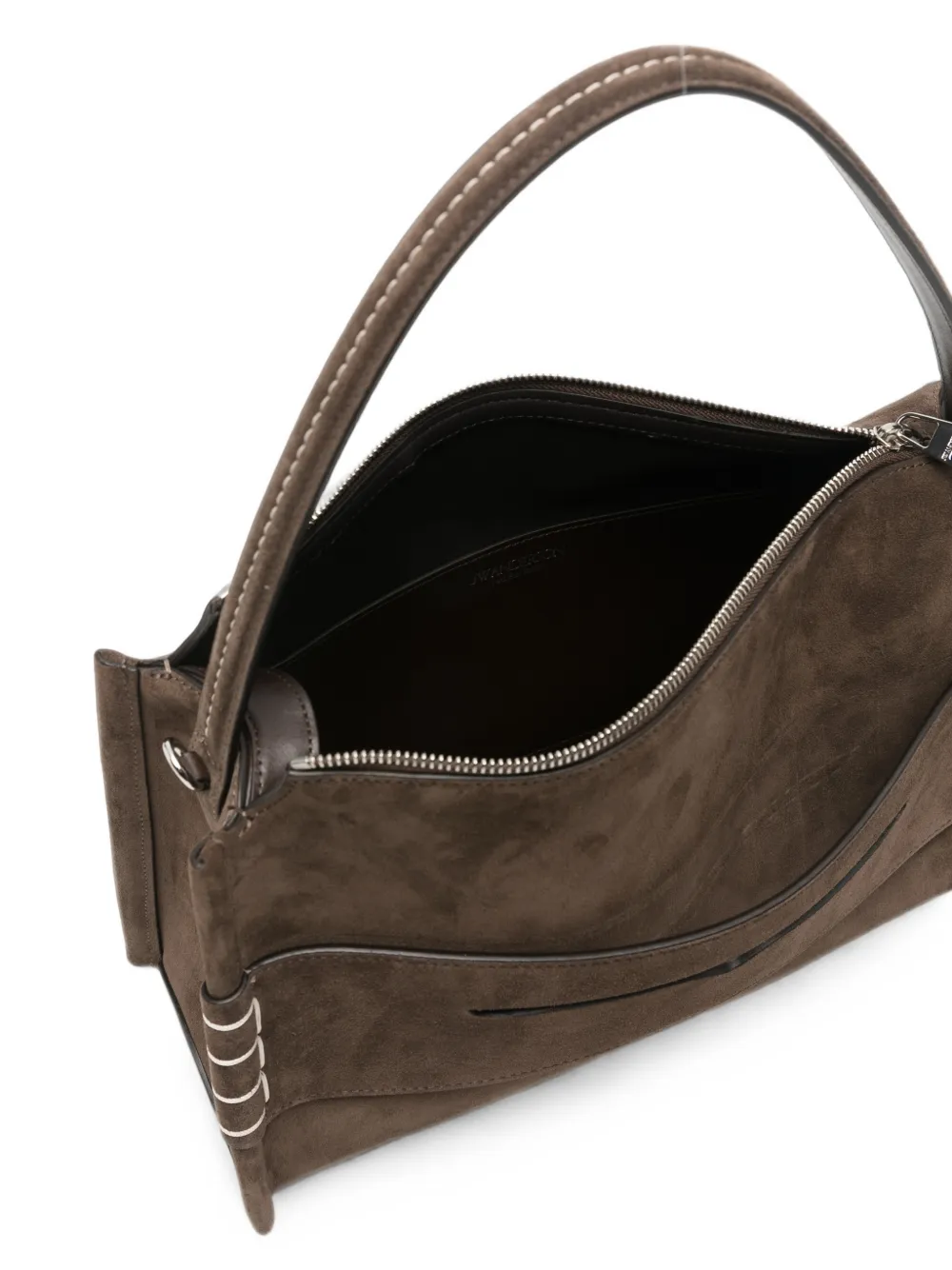 JW Anderson Suède shopper met zweepsteekdetails Bruin