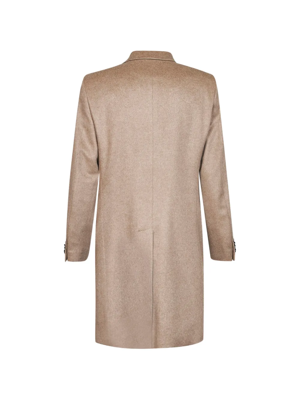Zegna Oasi Cashmere jas met enkele rij knopen Beige