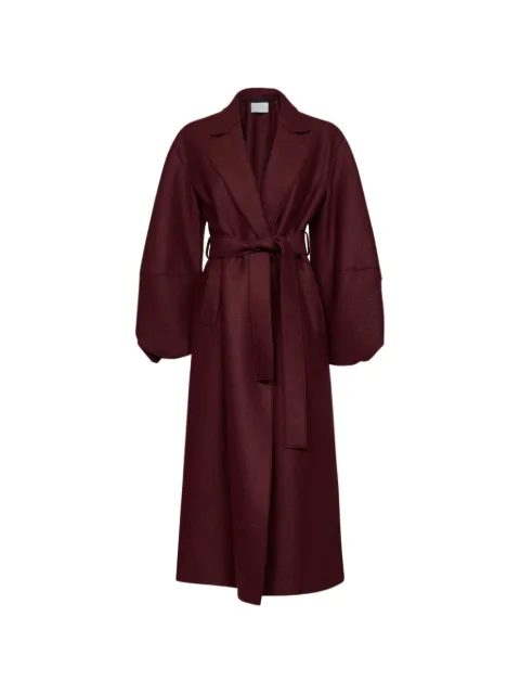 Harris Wharf London belted balloon-sleeve coat