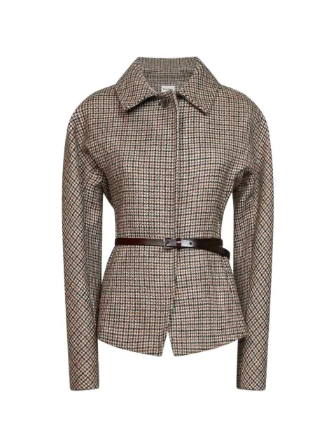 P.A.R.O.S.H. houndstooth-pattern belted jacket