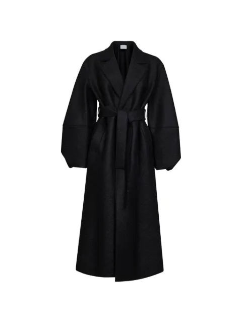Harris Wharf London belted balloon-sleeve coat
