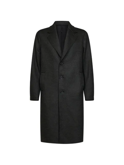Harris Wharf London herringbone single-breasted coat