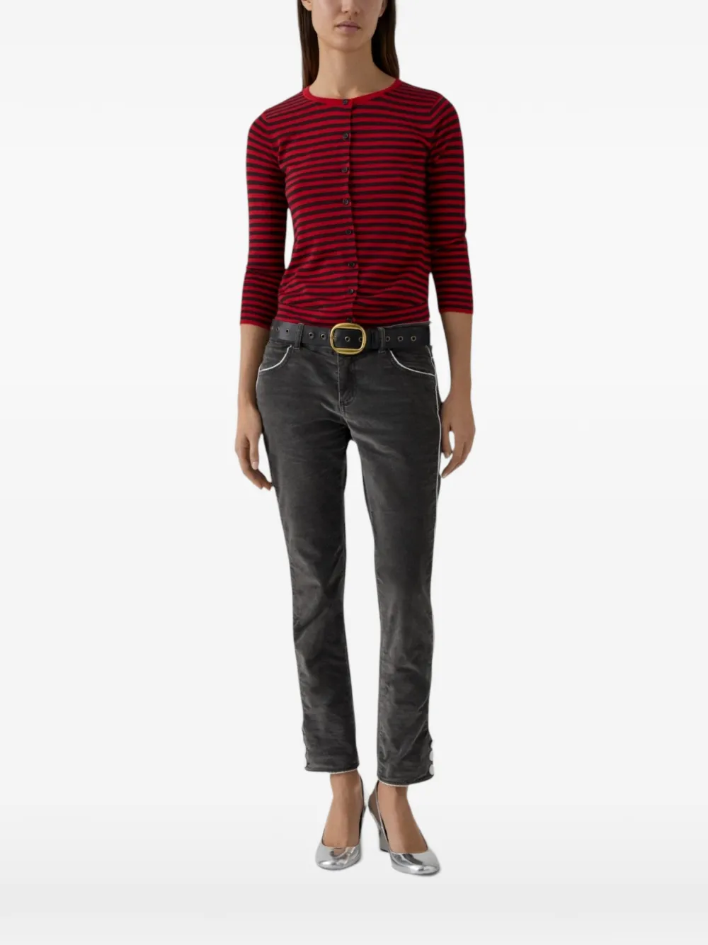 Gimaguas Magalie striped cardigan - Red