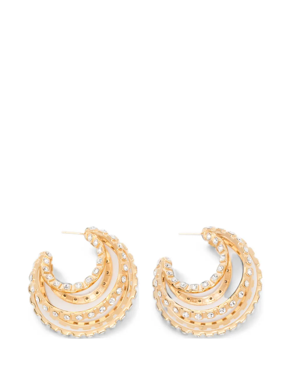 MARANT Mona crystal-embellished hoop earrings - Oro