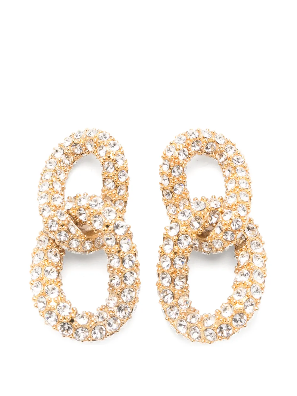 ISABEL MARANT Funky crystal-embellished drop earrings - Or ISABEL MARANT Funky crystal-embellished drop earrings - Or
