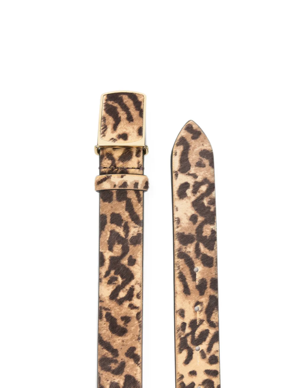 ISABEL MARANT Riem met luipaard-print en gespsluiting Bruin