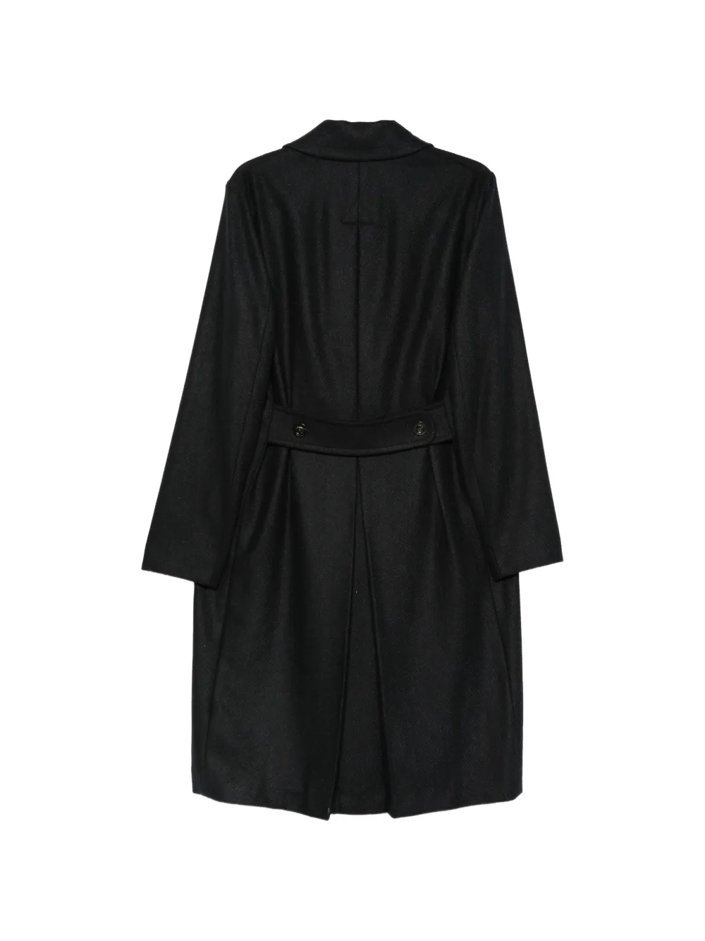 Boglioli herringbone double-breasted coat Zwart