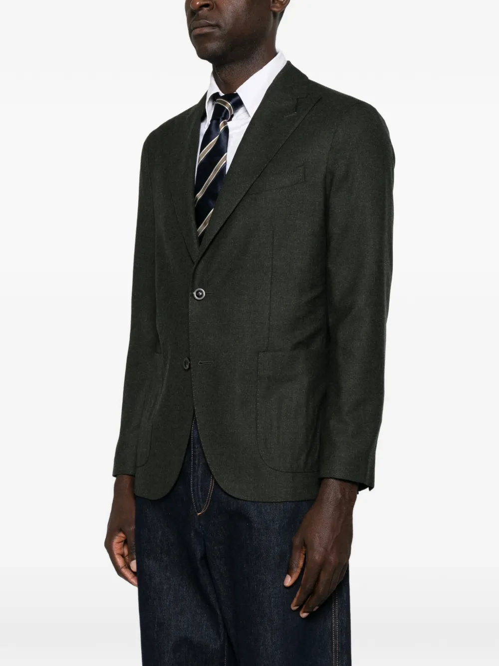 Boglioli notched-lapels single-breasted blazer Groen