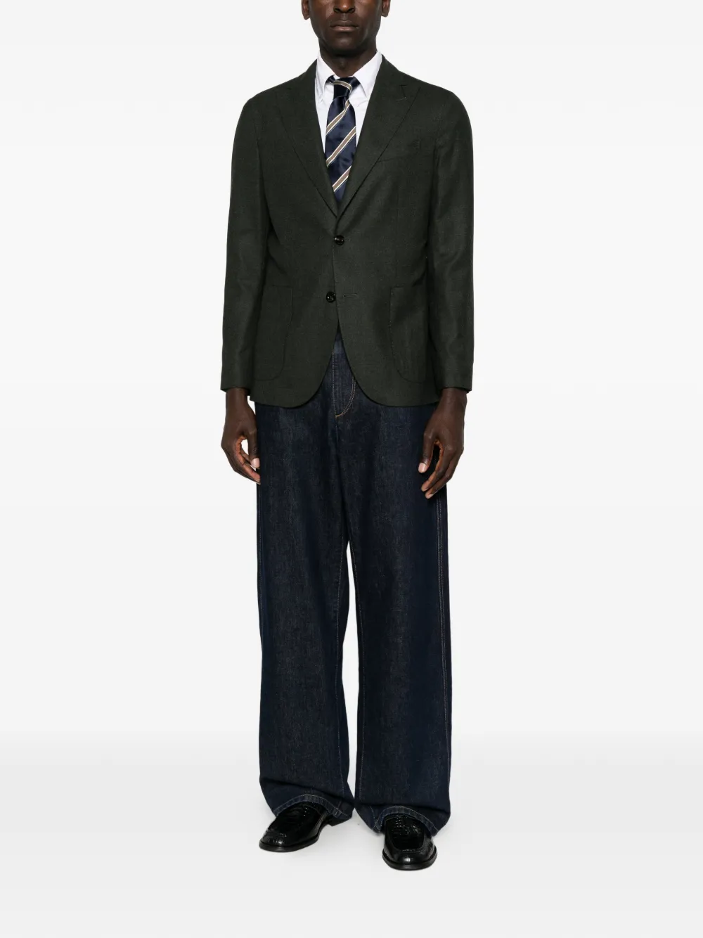 Boglioli notched-lapels single-breasted blazer - Green