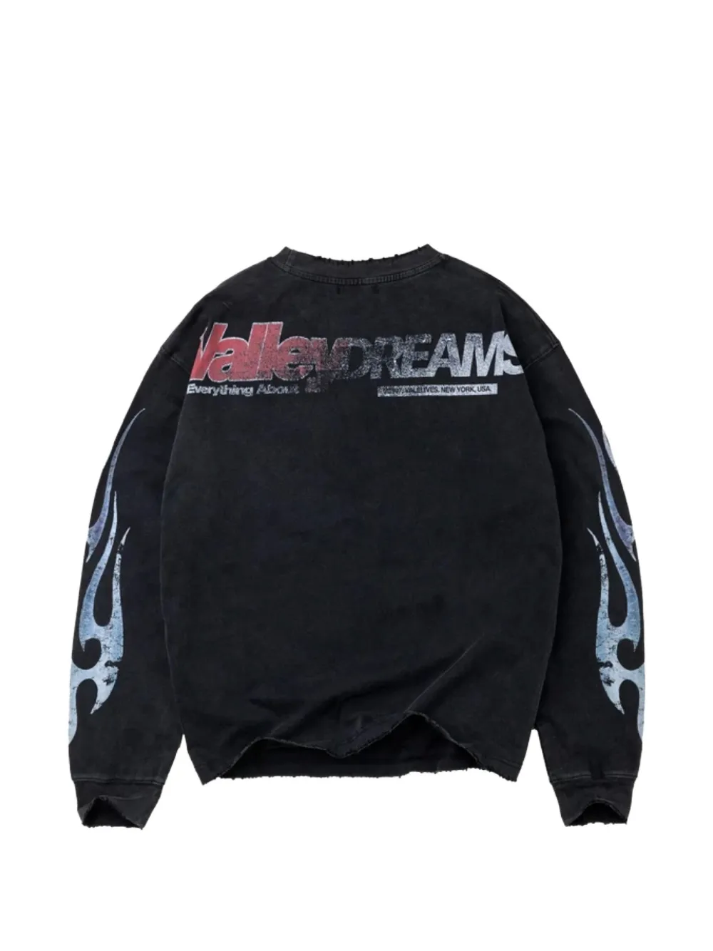 Vale Goat sweater met lange mouwen en grafische print Zwart