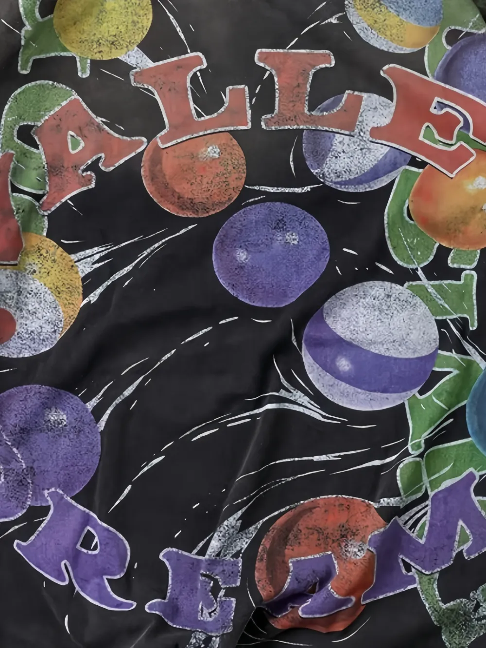 Vale 8 Ball T-shirt met grafische print en lange mouwen Zwart