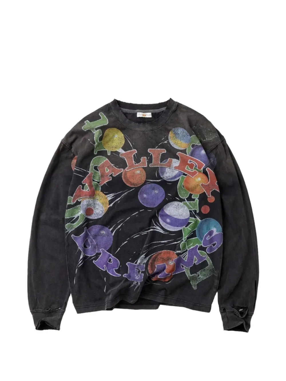Vale 8 Ball Graphic-print Long-sleeve T-shirt In Black