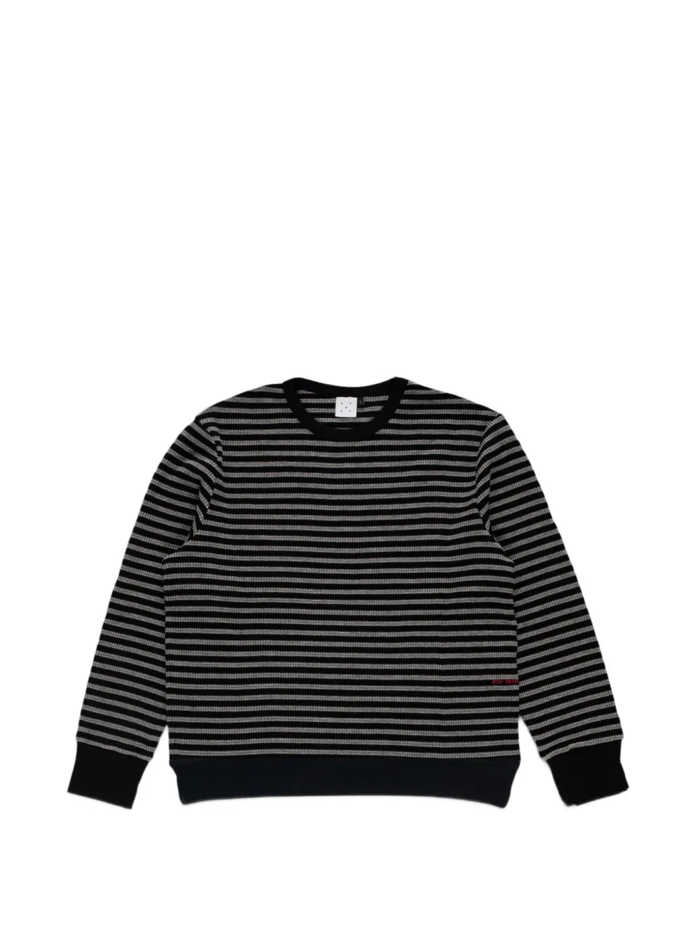 Pop Trading Company striped waffle-knit T-shirt - Schwarz