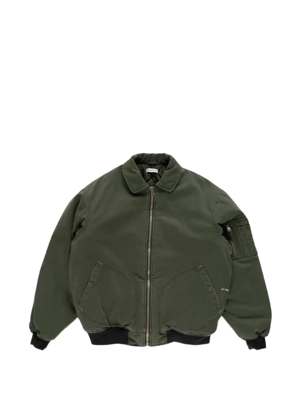 Pop Trading Company canvas flight jacket - Green