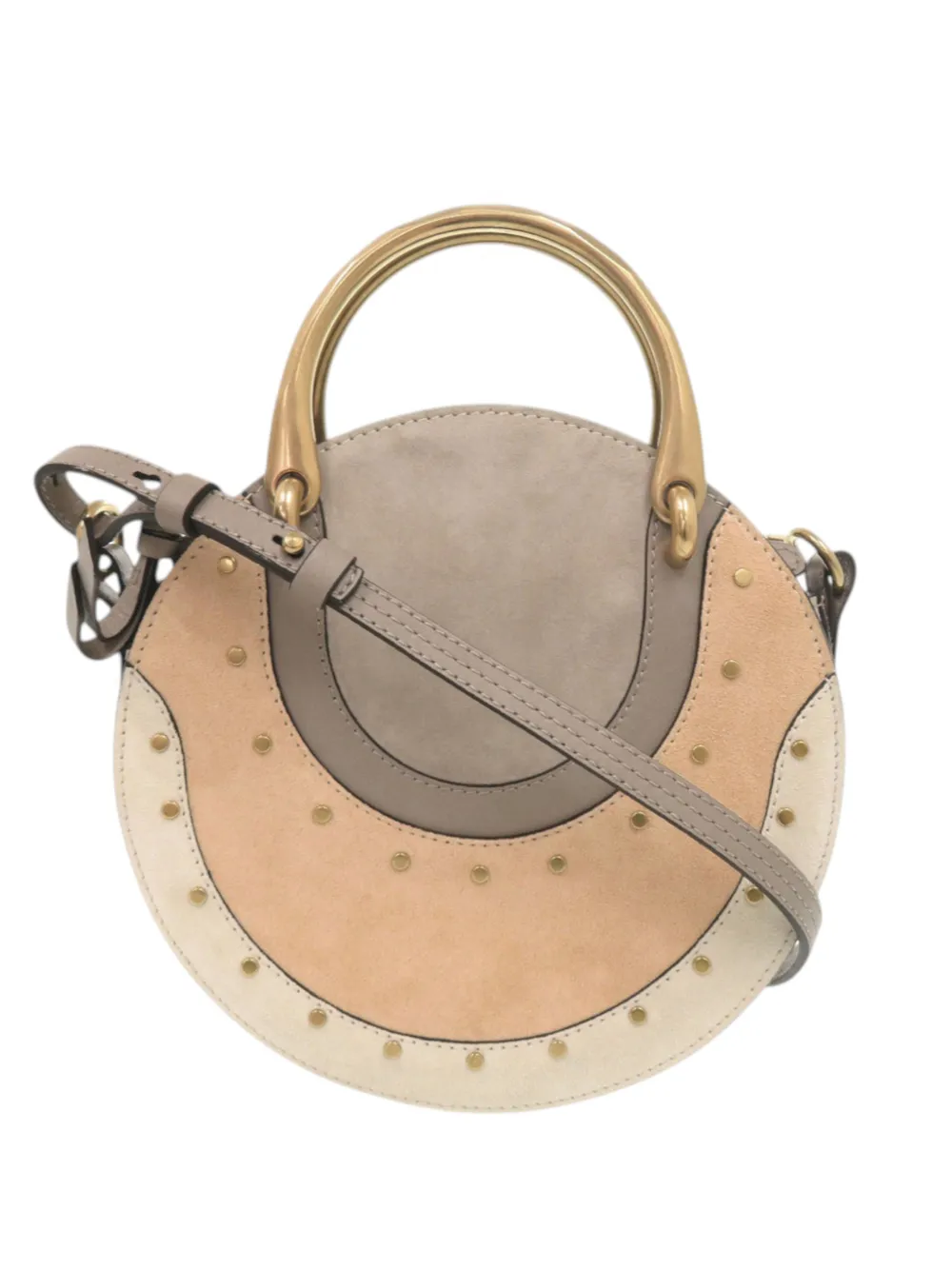 Chloé Pre-Owned 2010-2026 kleine dreifarbige Pixie Satchel-Tasche aus Kalbs- und Wildleder - Braun