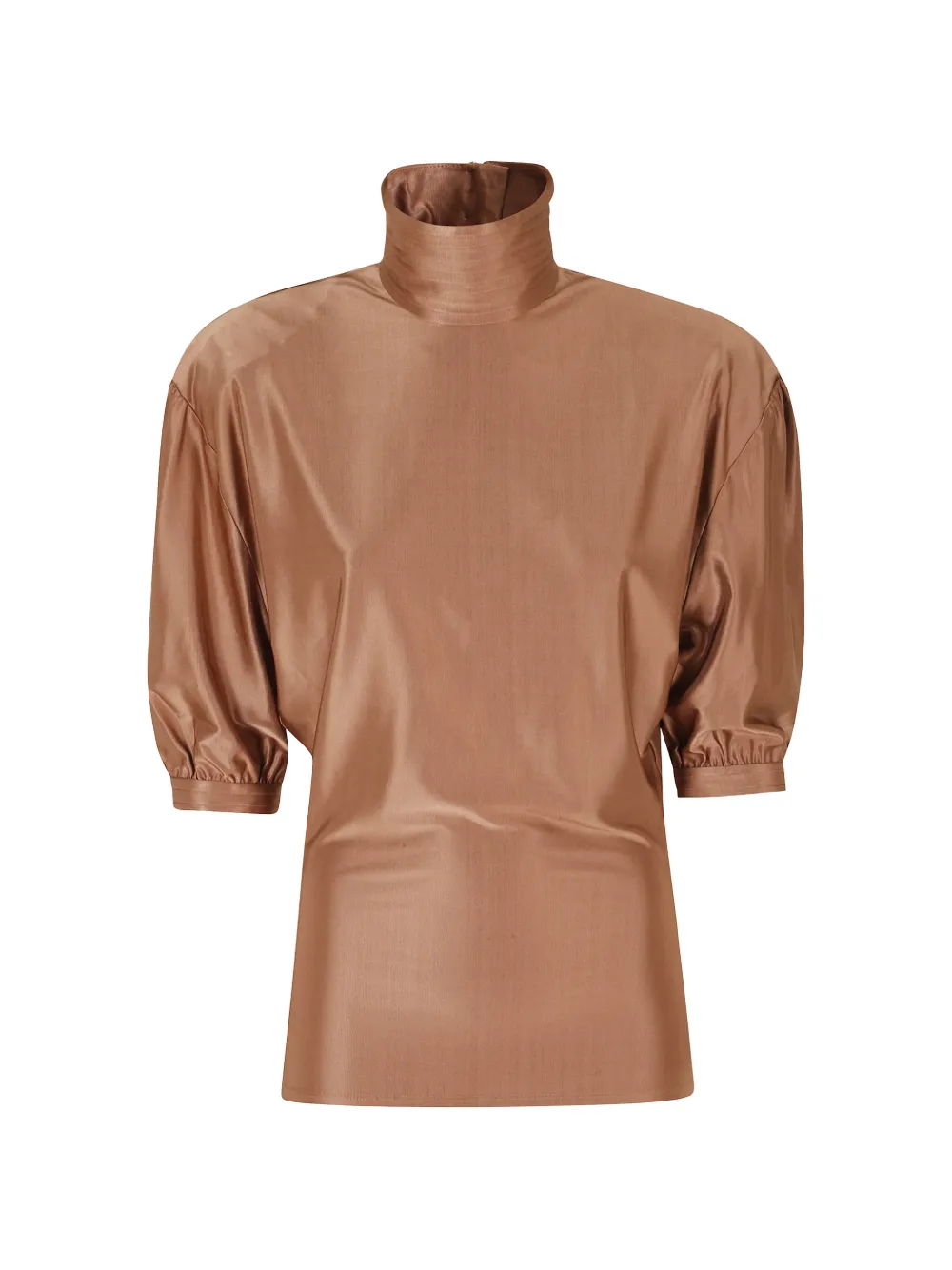 Rabanne high-neck puff-sleeve top
