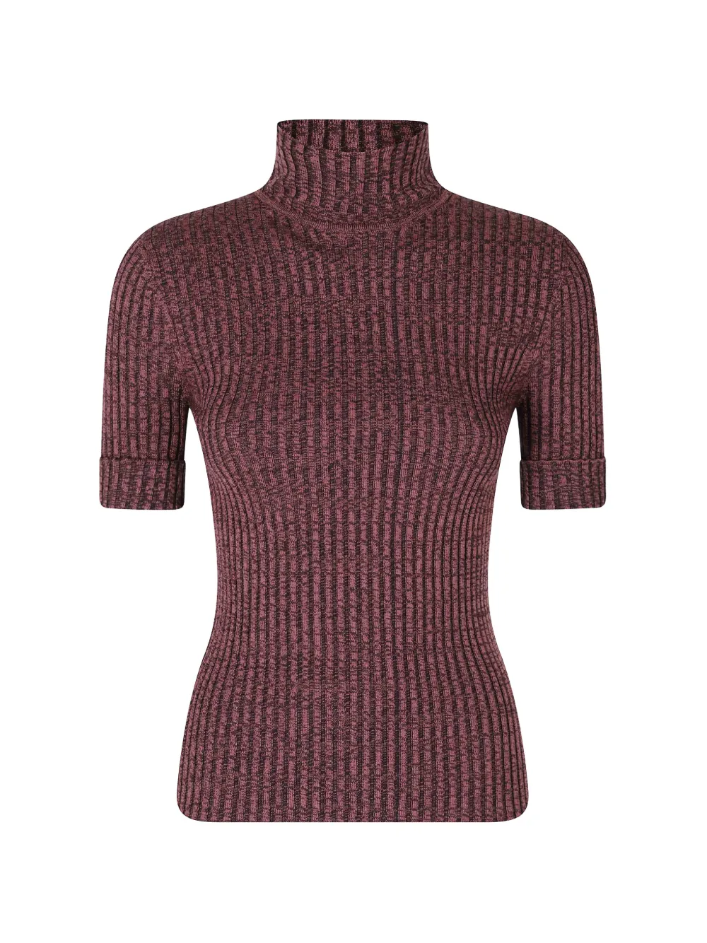 Rabanne ribbed-knit short-sleeve top