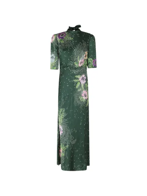 Saloni Adele floral-print silk-blend dress