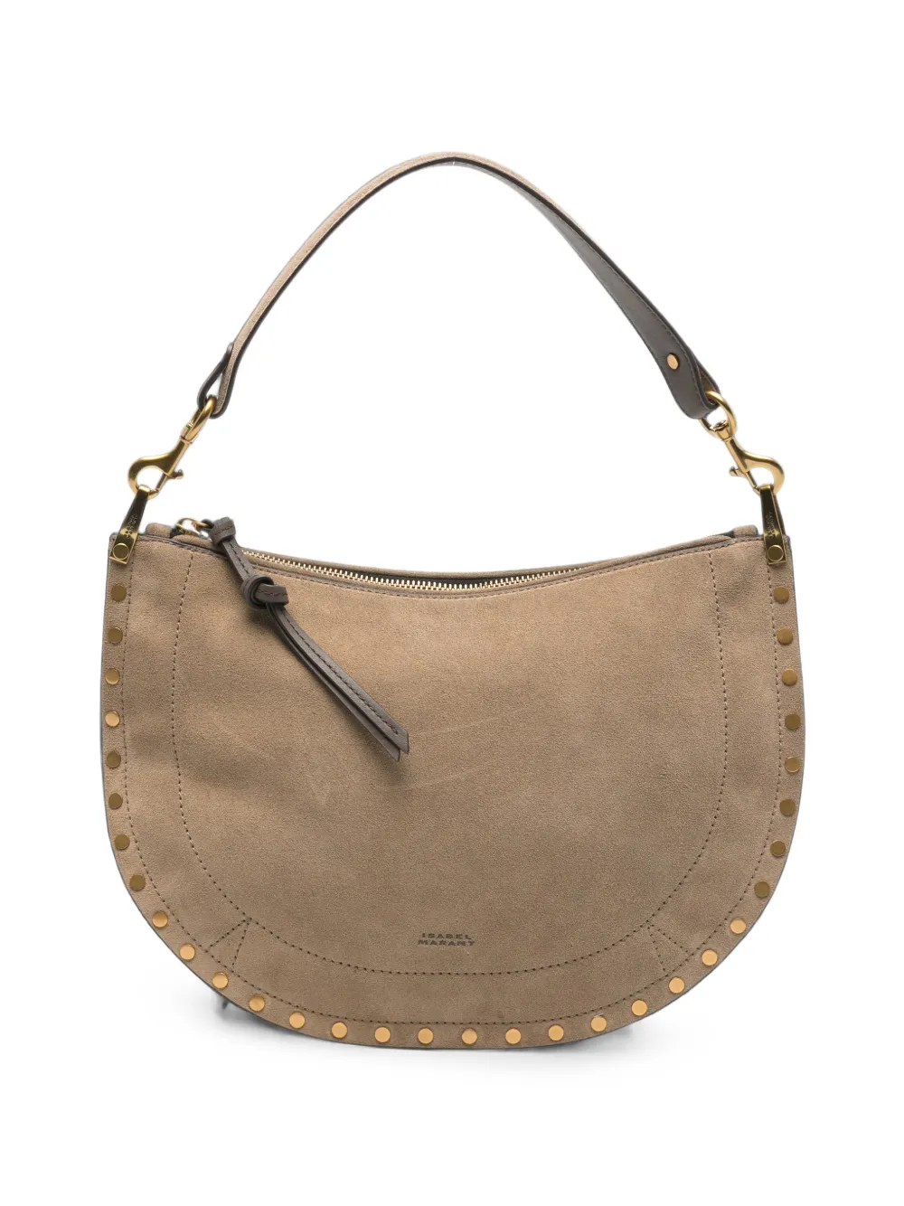 ISABEL MARANT Oskan stud-embellished suede shoulder bag