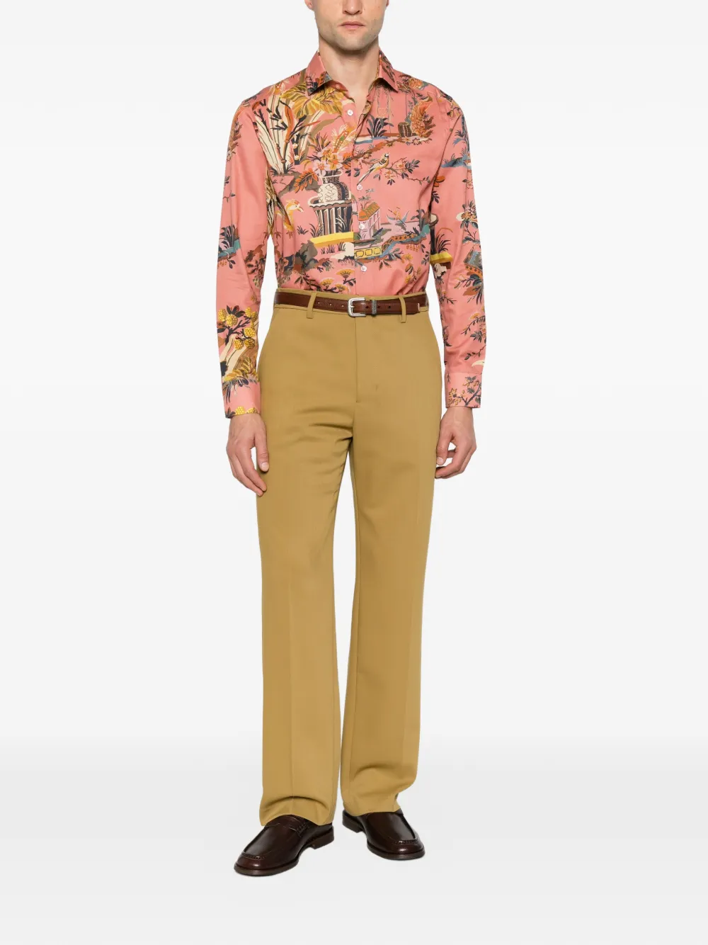 ETRO landscape-print shirt Roze