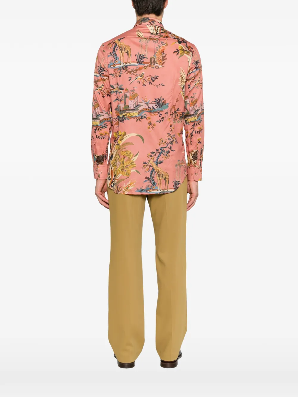 ETRO landscape-print shirt Roze