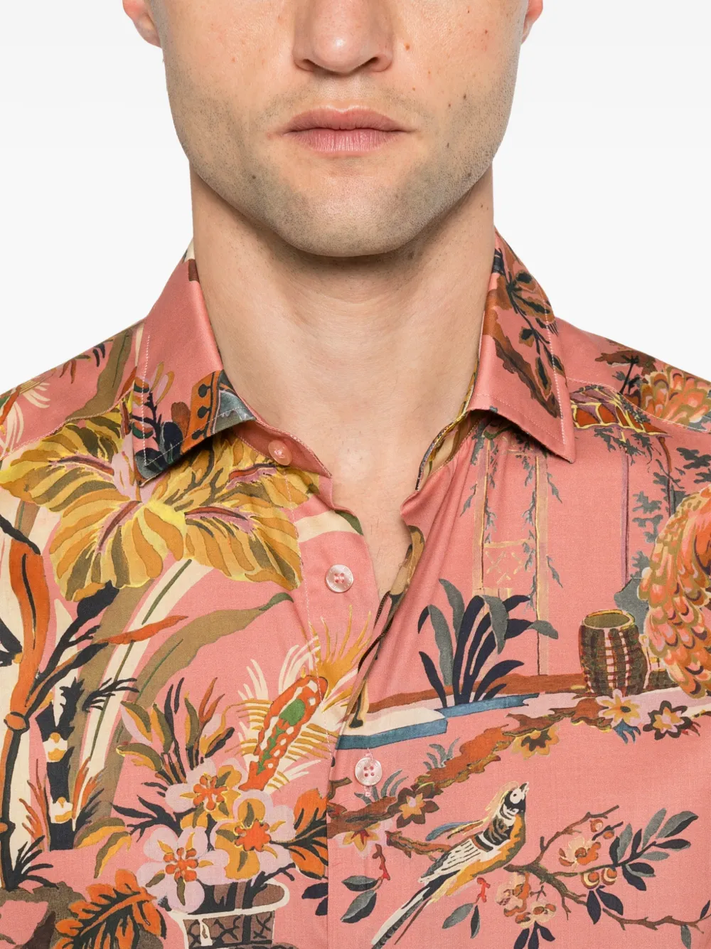 ETRO landscape-print shirt Roze