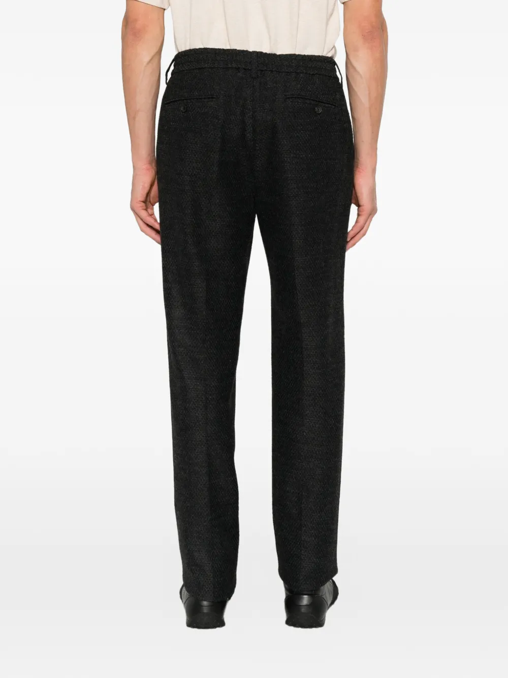 ETRO Broek met trekkoord en textuur Zwart