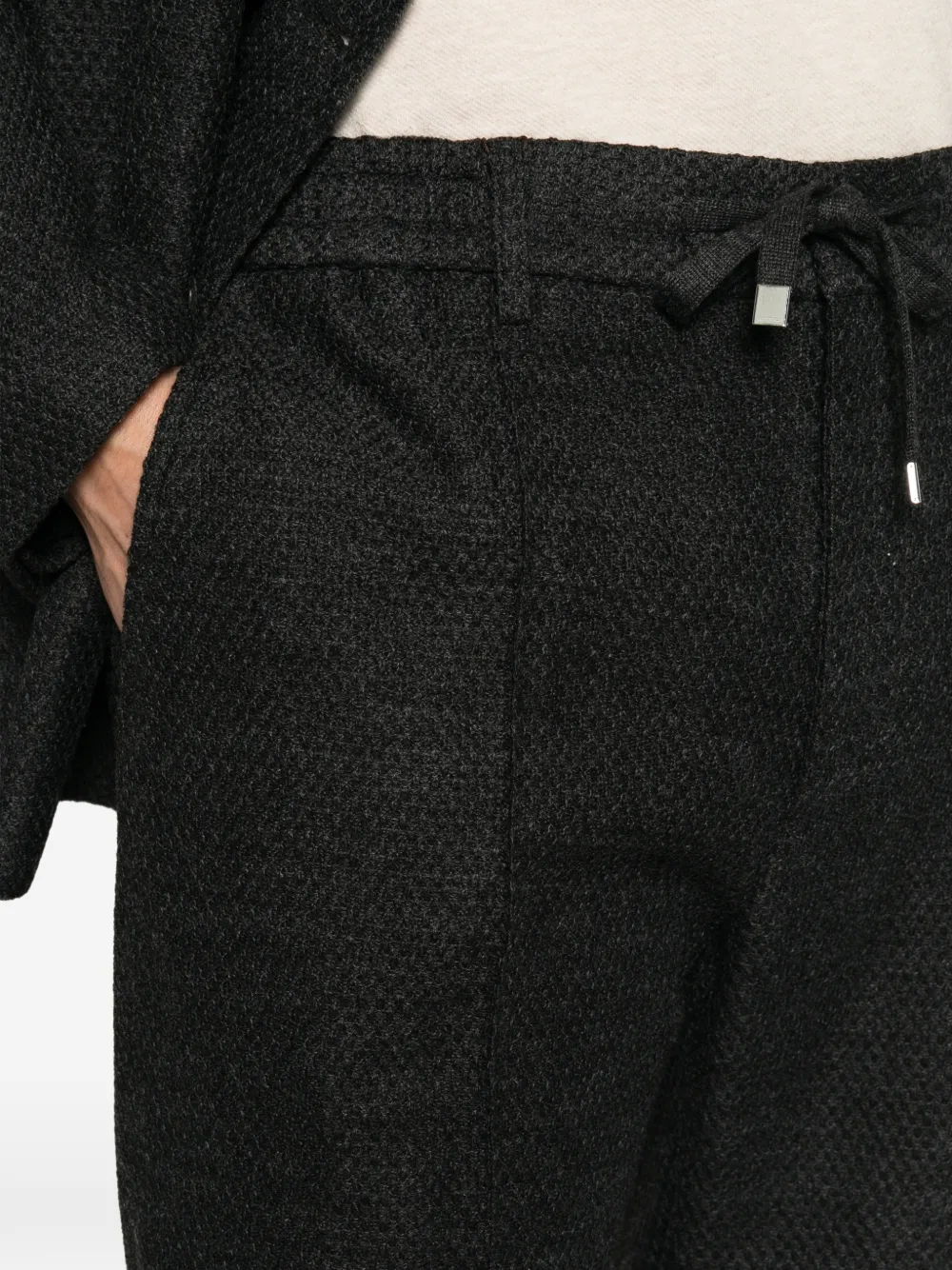 ETRO Broek met trekkoord en textuur Zwart