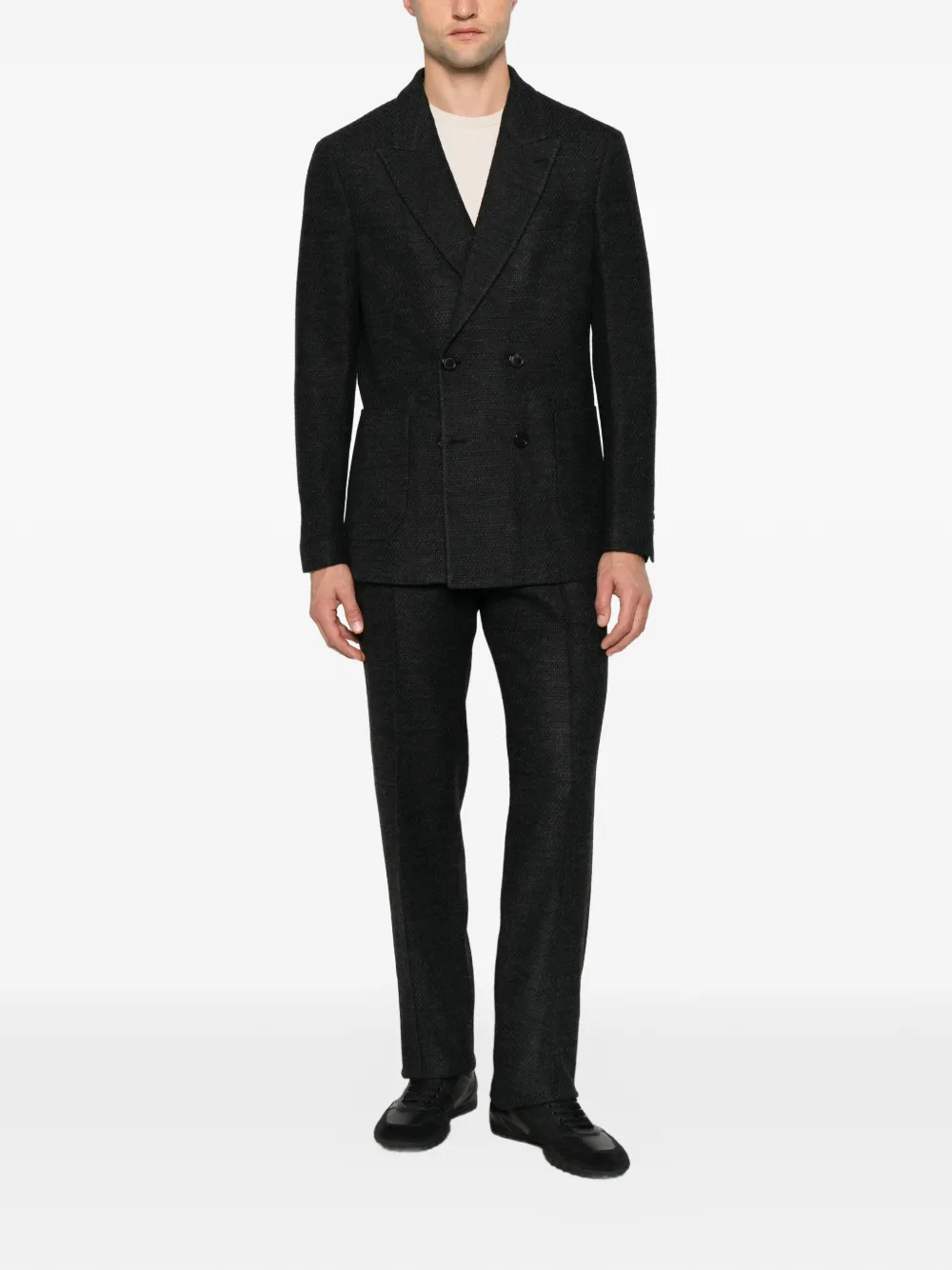 ETRO Broek met trekkoord en textuur Zwart
