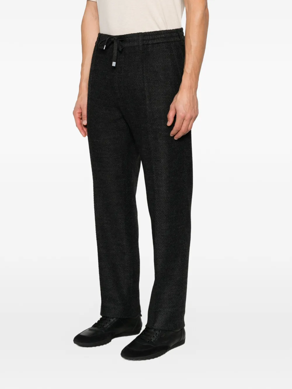 ETRO Broek met trekkoord en textuur Zwart