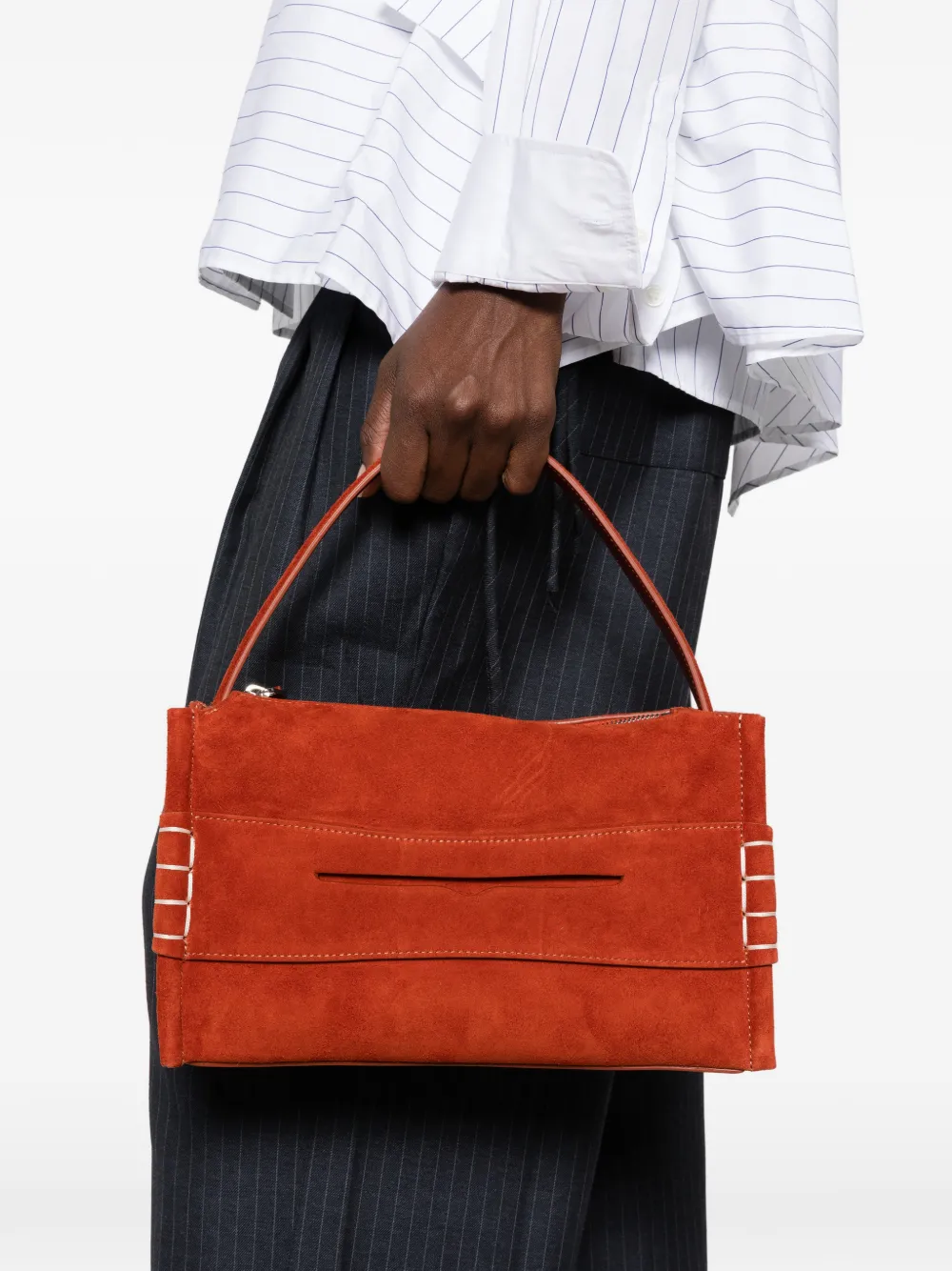 JW Anderson Shopper met gestikt detail Oranje